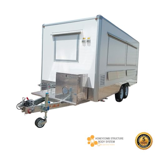 Big Box 5m Food Trailer / Mobile Catering / Mobile Kitchen / Catering Trailer with Display Fridge